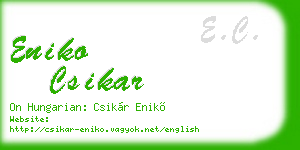eniko csikar business card